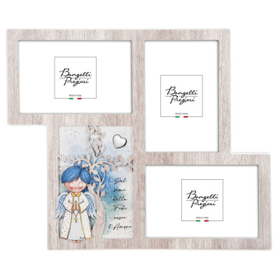 Bongelli Preziosi - Bomboniera per Comunione - Angeli dei Sogni con il cuore Maschio - Colore: Rovere Breeze - SKU: ME1996/M