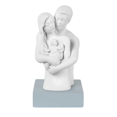 Bongelli Preziosi Scultura da tavolo con base in marmorino raffigurazione abbraccio innamorati Colore: Carta da Zucchero