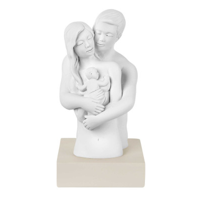 Bongelli Preziosi Scultura da tavolo con base in marmorino raffigurazione abbraccio innamorati Colore: Nocciola