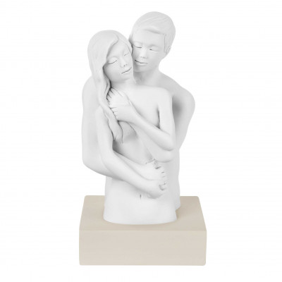 Bongelli Preziosi Scultura da tavolo con base in marmorino raffigurazione innamorati Colore: Nocciola