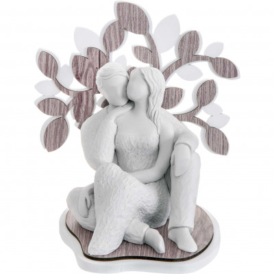 Bongelli Preziosi - Sogno - Scultura da tavolo con coppia di innamorati abbracciati e albero della vita - SKU: ME1641/2RO
