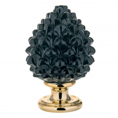 Bongelli Preziosi - Pigna siciliana portafortuna decorata a mano portafortuna piccola - Colore: Nero - SKU: ME1599/1NERO