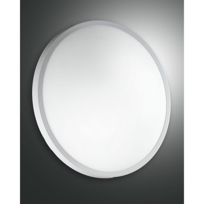 Fabas Luce - Plaza - Lampada da soffitto grande con diffusore in vetro a risparmio energetico - 3 Lampadine E27 42W - IP20 - SKU: 2866-66