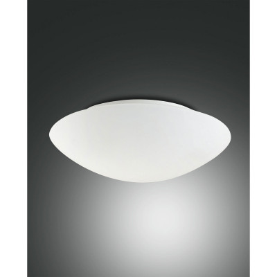 Fabas Luce - Pandora - Plafoniera grande con sensore di movimento con diffusore in vetro - Colore: Bianco - 2 Lampadine E27 40W - IP20 - SKU: 3222-65-102