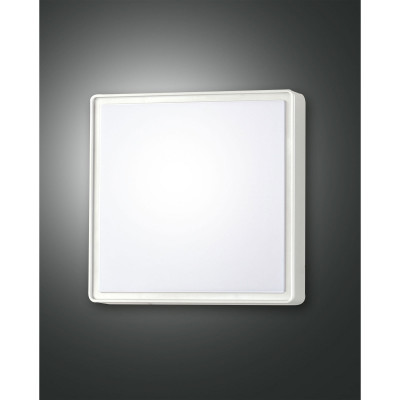 Fabas Luce - Oban - Plafoniera piccola moderna con sensore di movimento da esterno - Colore: Bianco - 1 Lampadina E27 42W - 65 - SKU: 3225-61-102