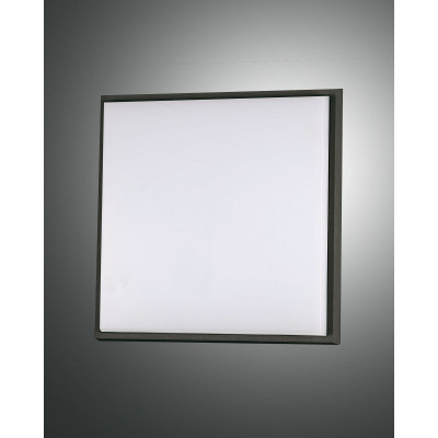 Fabas Luce Desdy Plafoniera media a LED per esterno con struttura in alluminio dal design moderno Colore: Nero
