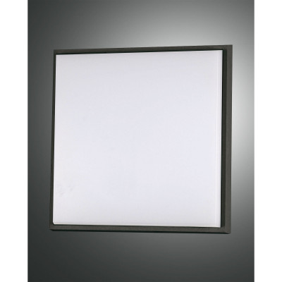 Fabas Luce Desdy Plafoniera grande a LED per esterno struttura in alluminio dal design moderno Colore: Nero