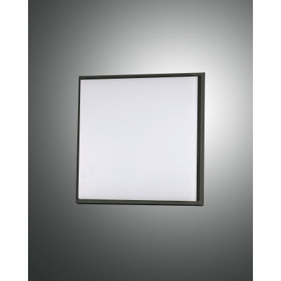 Fabas Luce Desdy Lampada da soffitto per esterno a LED struttura in alluminio dal design moderno Colore: Nero