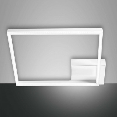 Fabas Luce - Bard - Lampada a soffitto plafoniera LED con diffusore rettangolare dalle linee moderne - Colore: Bianco - 1 Lampadina - Led Integrato - 39W - Lumen 4050 - Gradi Kelvin 4000k Luce Naturale - IP20 - SKU: 3394-62-102
