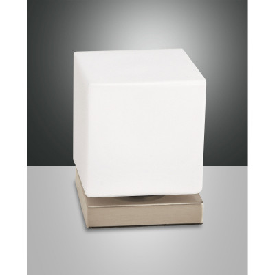 Fabas Luce Brenta Abatjour a LED dimmerabile struttura in metallo e diffusore in vetro Colore: Oro
