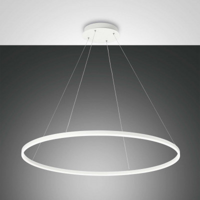Fabas Luce Giotto Lampada a sospensione a LED con illuminazione a singolo diffusore moderno Colore: Bianco