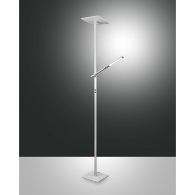 Fabas Luce Ideal Piantana moderna da salotto con 2 luci a led con struttura in alluminio Colore: Bianco