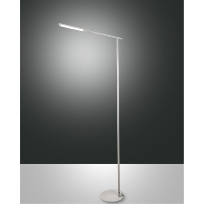 Fabas Luce Ideal Piantana moderna a LED con struttura in alluminio per soggiorno e salotto Colore: Bianco
