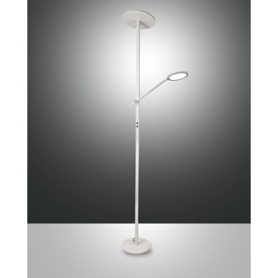 Fabas Luce Regina Piantana moderna con 2 luci a LED con struttura in metallo Colore: Bianco