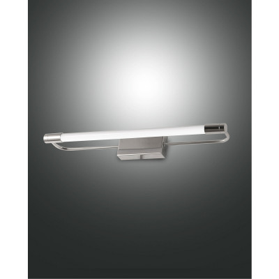 Fabas Luce - Rapallo - Applique da parete a LED piccola con struttura in metallo design moderno - Colore: Cromato - 1 Lampadina - Led Integrato - 10W - Lumen 1100 - Gradi Kelvin 3000k Luce Calda - 44 - SKU: 3552-21-138