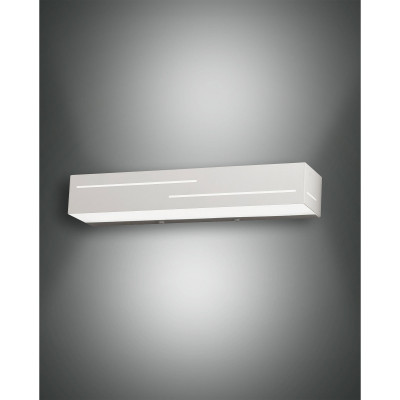Fabas Luce - Banny - Applique da parete a LED con struttura in metallo dal design moderno - Colore: Bianco - 1 Lampadina - Led Integrato - 18W - Lumen 1700 - Gradi Kelvin 4000k Luce Naturale - IP20 - SKU: 3618-21-102