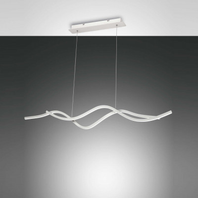 Fabas Luce Sinuo Illuminazione a sospensione LED con diffusore dalle linee moderne Colore: Bianco