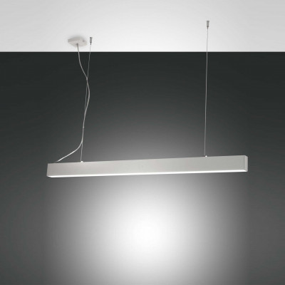 Fabas Luce Next Lampada a sospensione a LED grande con diffusore in metallo dalle linee moderne Colore: Bianco