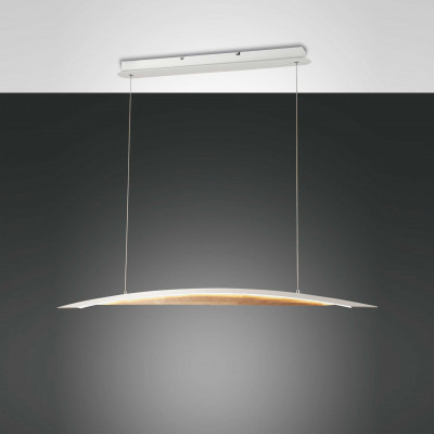 Fabas Luce - Cordoba - Lampada a sospensione LED dalle linee moderne per cucina e soggiorno - Colore: Bianco - 1 Lampadina Led Integrato 36W - Lumen 3880 - Gradi Kelvin 3000k Luce Calda - IP20 - SKU: 3697-40-102