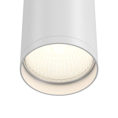 Maytoni - Focus - Faretto da soffitto rotondo in alluminio dal design moderno - Colore: Bianco - 1 Lampadina - GU10 - 10W - IP20 - SKU: C052CL-01W