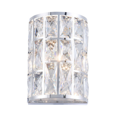 Maytoni - Gelid - Applique moderna con struttura in metallo e paralume - Colore: Cromato - 1 Lampadina G9 40W - IP20 - SKU: MOD184-WL-01-CH