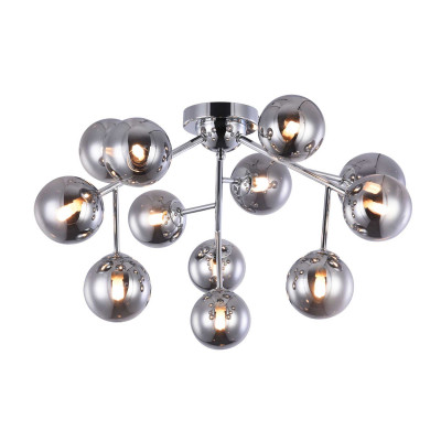 Maytoni - Dallas - Lampadario da soffitto piccolo con bocce in vetro soffiato dalle linee moderne - Colore: Cromato - 12 Lampadine G9 28W - IP20 - SKU: MOD545PL-12CH
