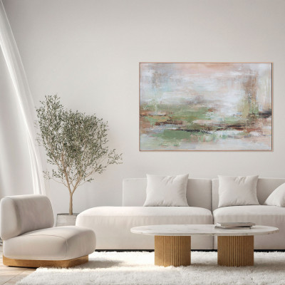 Agave - Quadro astratto dipinto a mano con acrilici su tela Serenity 150x100 - SKU: AG160316