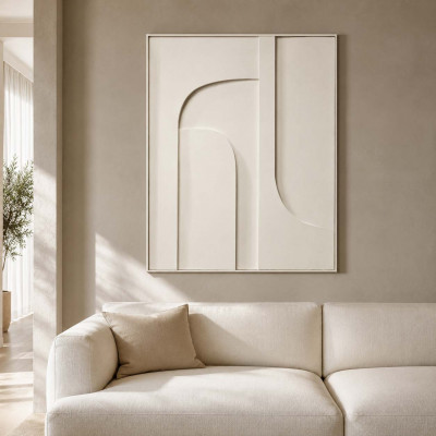 Agave Quadro astratto dipinto a mano su tela di cotone con cornice Orbiter 1 80×100
