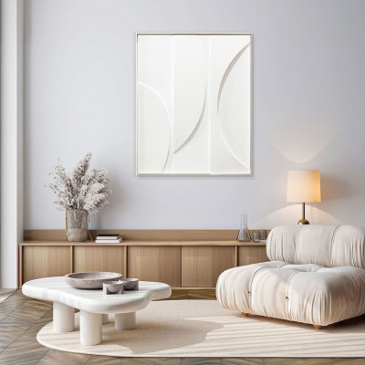 Agave - Quadro astratto dipinto a mano su tela di cotone con cornice Orbiter 2 80x100 - SKU: AG170345