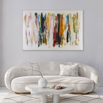 Agave - Quadro astratto dipinto a mano su tela di cotone Limen 100x150 - SKU: AG170328