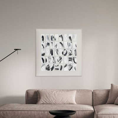 Agave - Quadro astratto moderno dipinto a mano su tela Peirce 100x100 - SKU: AG160299