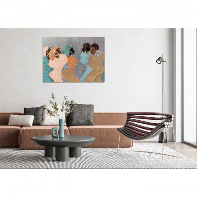 Agave - Quadro figurativo contemporaneo dipinto a mano su tela "Batik" 120x90 - SKU: AG150256