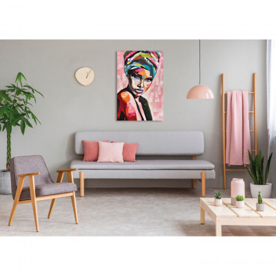 Agave - Quadro figurativo moderno dipinto a mano su tela "United Colors" 80x120 - SKU: AG110044