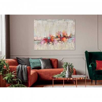 Agave - Quadro moderno astratto dipinto a mano su tela 150x110 "Orizzonte di colori" - SKU: AG120073