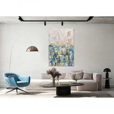 Agave - Quadro moderno astratto dipinto a mano su tela "Sugar" 100x150 - SKU: AG140199