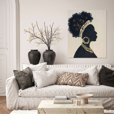 Agave - Quadro moderno figurativo dipinto a mano su tela di cotone "Kimia" 80x100 - SKU: AG150268