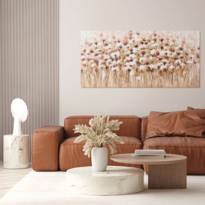 Agave - Quadro moderno floreale dipinto a mano su tela di cotone "Blumen" 140x70 - SKU: AG150277