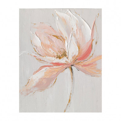Agave - Quadro moderno floreale dipinto a mano su tela "Silk Flower 1" 40x50 - SKU: AG140209