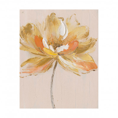 Agave - Quadro moderno floreale dipinto a mano su tela "Silk Flower 3" 40x50 - SKU: AG140211
