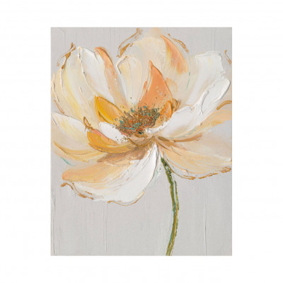 Agave - Quadro moderno floreale dipinto a mano su tela "Silk Flower 4" 40x50 - SKU: AG140212