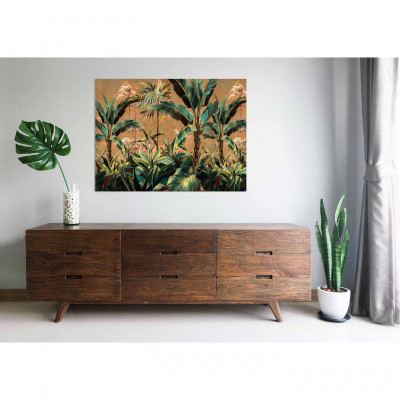 Agave - Quadro moderno floreale dipinto a mano su tela "Wild" 120x90 - SKU: AG140194