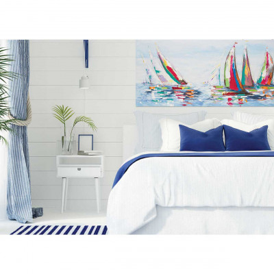 Agave - Quadro moderno marino su tela 140x70 Regata di Primavera - SKU: AG090036