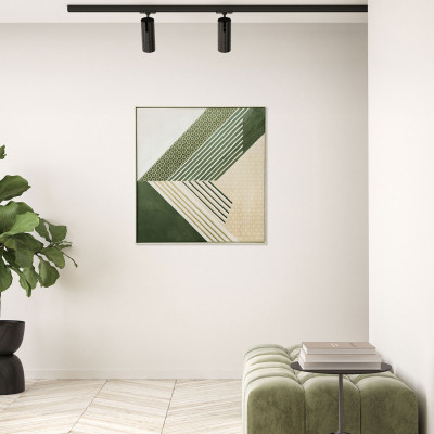 Agave - Stampa su tela con motivo astratto con cornice Escher 80x80 - SKU: PA0012