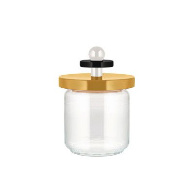  Alessi - Values Collection - Barattolo in vetro con coperchio in legno - Colore: Giallo - SKU: ES16/75-1 
