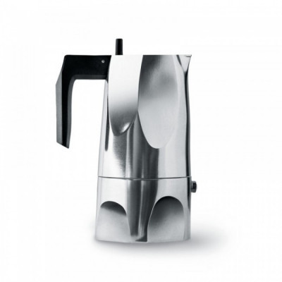 Alessi Ossidiana Caffettiera Moka - 6 Tazze Colore: Alluminio