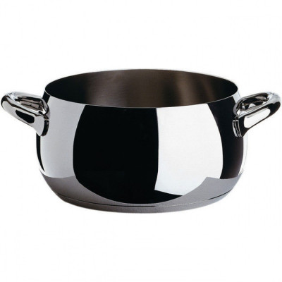 Alessi - Mami - Casseruola a due manici 20" - Colore: Acciaio - SKU: SG101/20