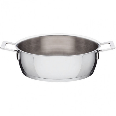 Alessi - Pots & Pans - Casseruola Bassa 24" - Colore: Acciaio - SKU: AJM102/24