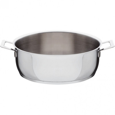 Alessi - Pots & Pans - Casseruola Bassa 28" - Colore: Acciaio - SKU: AJM102/28
