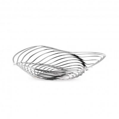 Alessi Trinity Centrotavola in acciaio dal design moderno dalle linee eleganti Colore: Acciaio