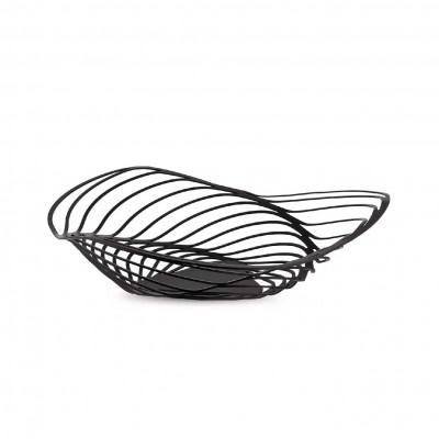 Alessi Trinity Centrotavola in acciaio dal design moderno dalle linee eleganti Colore: Nero